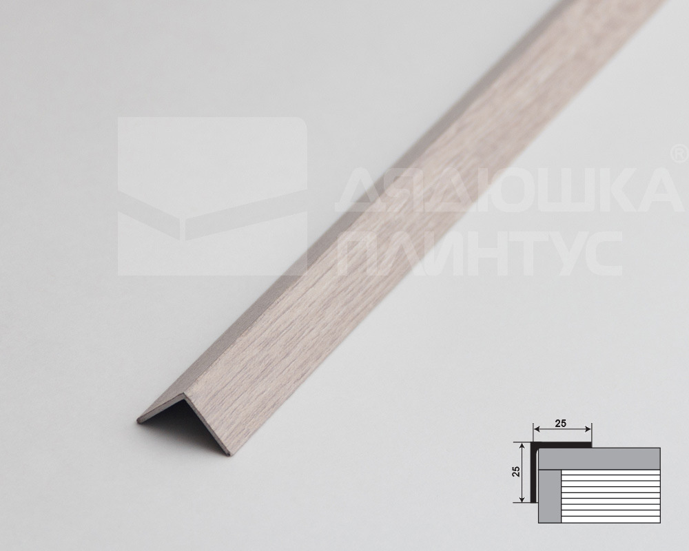 Угол декоративный 25х25 Уп 09-27.2700.5106 Ясень белый