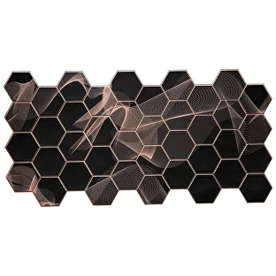 Панель ПВХ ГРЕЙС 973*492 10шт/уп Шестигранник Гравитация. Цена указана за 4,8 м²