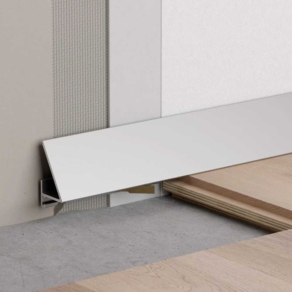 Антиплинтус алюминиевый под светодиодную ленту Апл 03.2700.042л Анод шампань