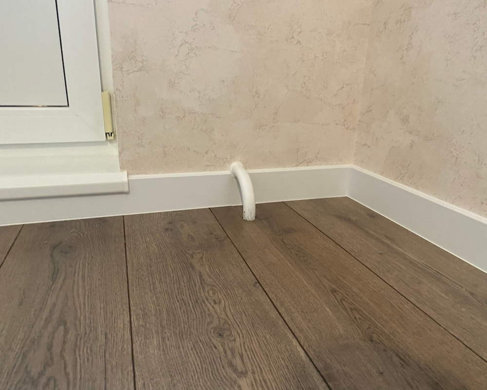 Плинтус ХДФ Dollken Cubu Flex Life 80мм х 2,5 м 1005 Белый RAL 9003