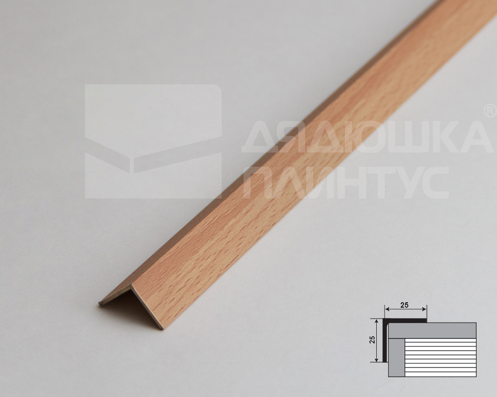 Угол декоративный 25х25 Уп 09-27.2700.583н Бук натуральный