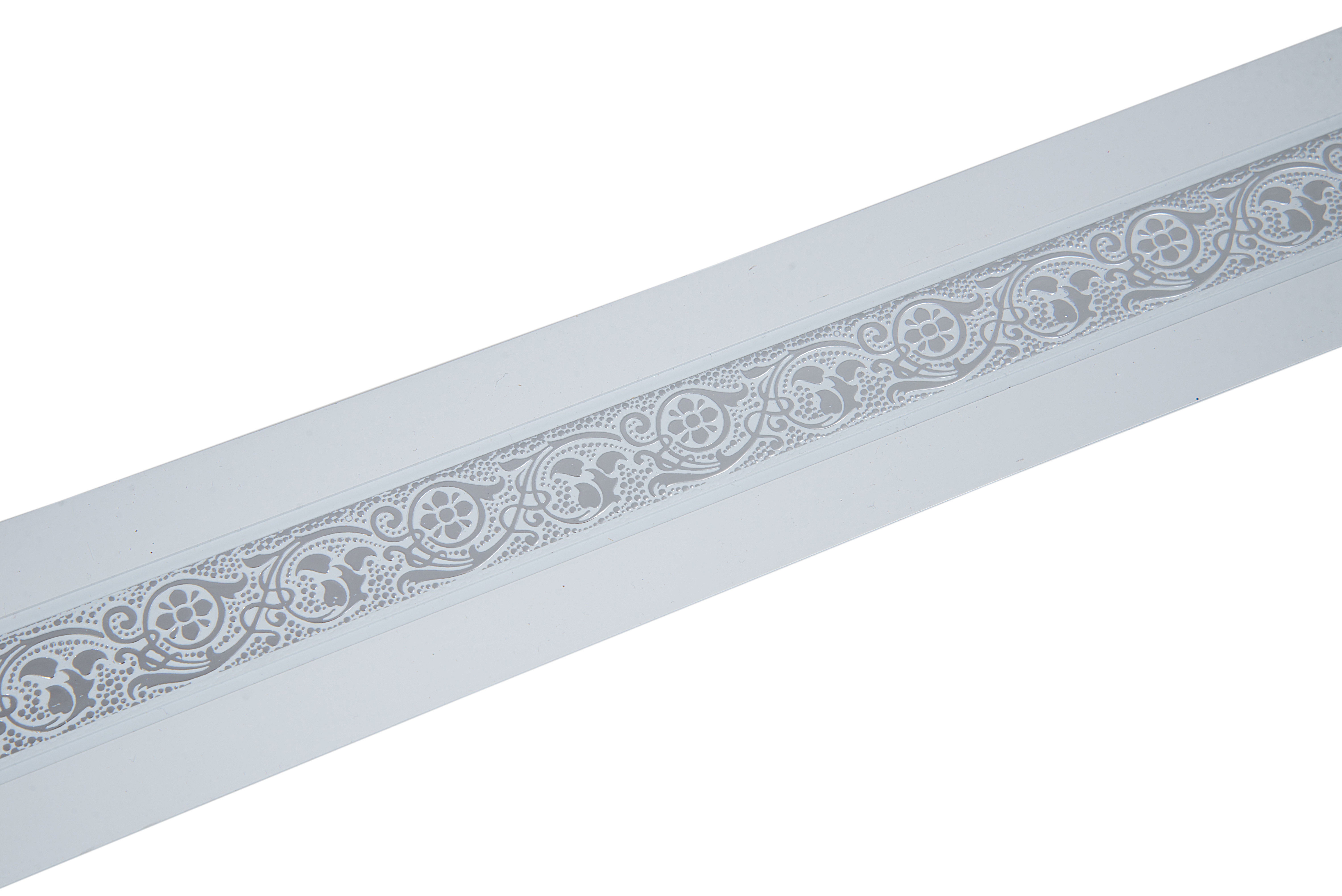 Планка ПВХ Грация МАГЕЛЛАН 7см 25м Серебро/Белый. Цена за 1 метр