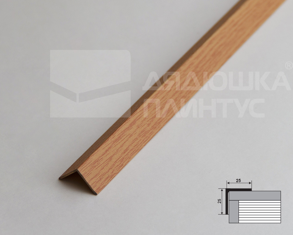 Угол декоративный 25х25 Уп 09-27.2700.582 Дуб светлый