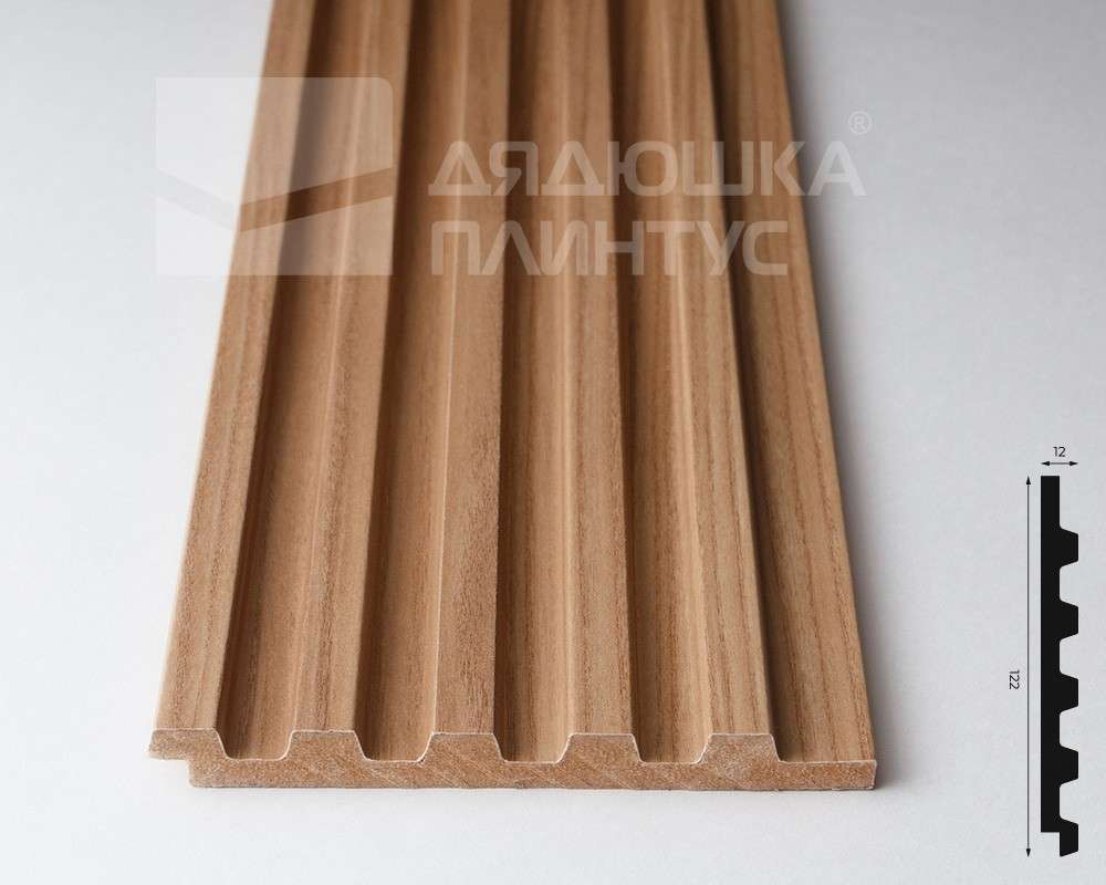 Панель МДФ ACUPAN 61.08.122501.95 трапеция 12х122х2760 мм Эльм натуральный