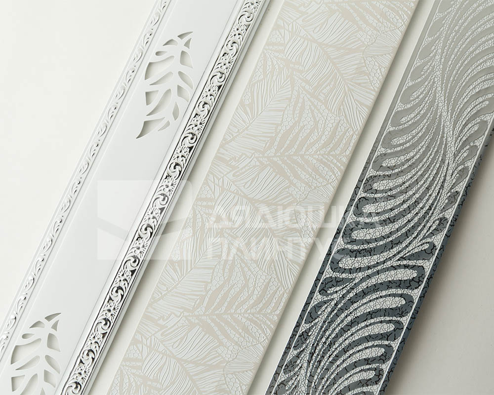 Планка ПВХ Грация МАГЕЛЛАН 7см 25м Серебро/Белый. Цена за 1 метр